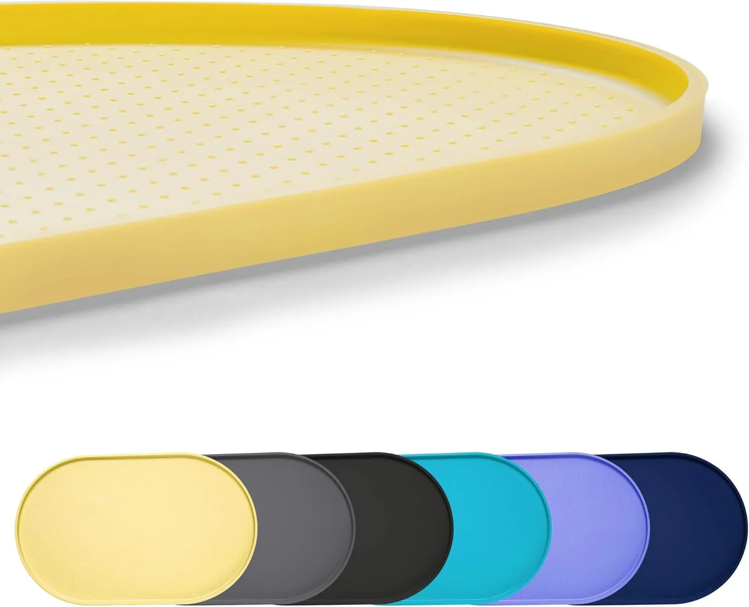 100% Waterproof 1.0" Raised Edge BPA Free Silicone Dog Food Mat, Pet Cat Feeding Mats Contain Spills Protects Floors, Placemats for Cats and Dogs Water Bowl Dishwasher XXL Large.