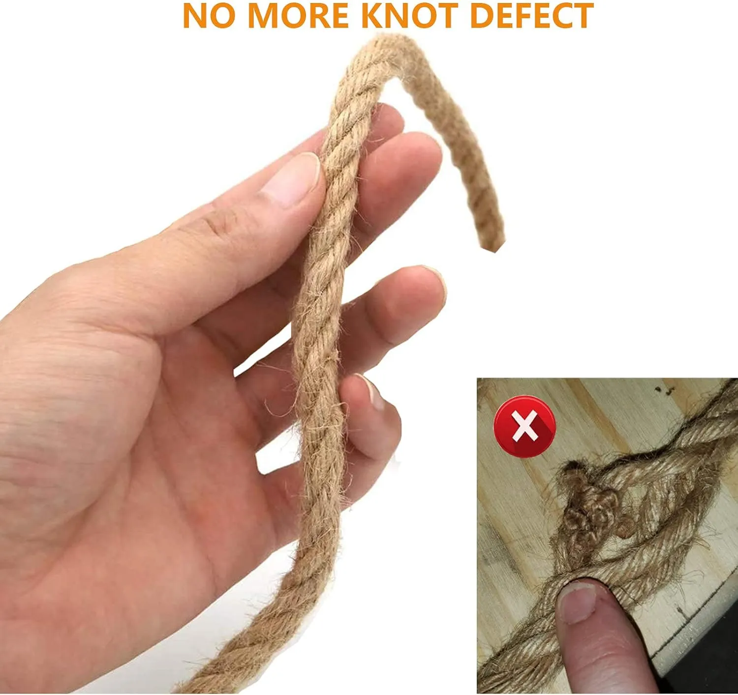 164 Feet 8mm Jute Twine, Heavy Duty Jute Rope, Natural Hemp Rope for DIY Arts Crafts, Gardening, BundlingHome Decorating, Cat Scratching Post