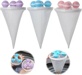 3PCS Floating Hair Filtering Mesh Removal, 2024 New Lint Catcher for Washing Machine Cleaning, Reusable Washing Machine Hair Filter Cleaning Mesh Bag Pet Dog Cat Hair Remover for Laundry (Colorful)
