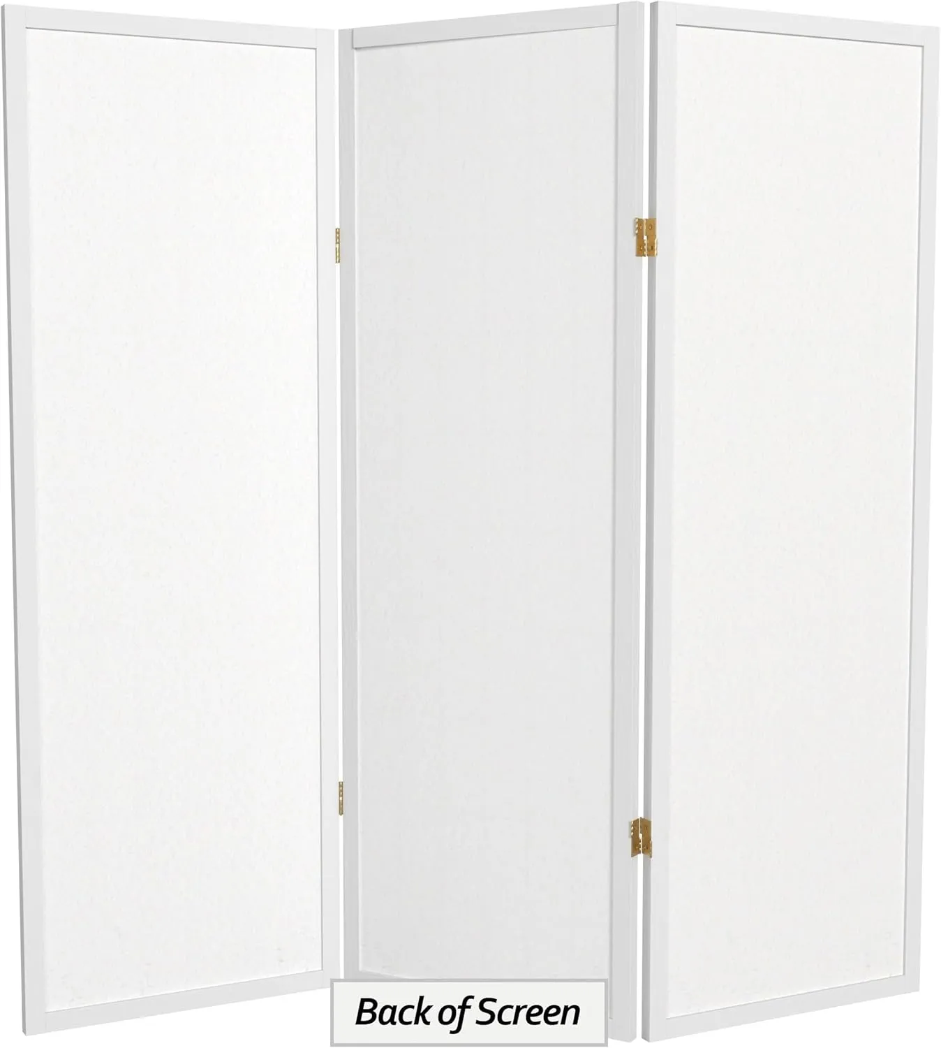 4 ft. Short Window Pane Shoji Screen - White - 3 Panels