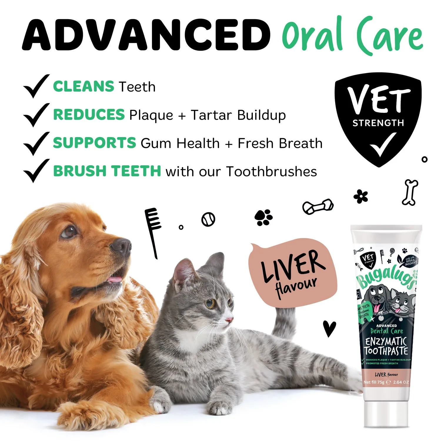 Advanced Dental Care Enzymatic Toothpaste (Liver Flavour) for Dogs & Cats