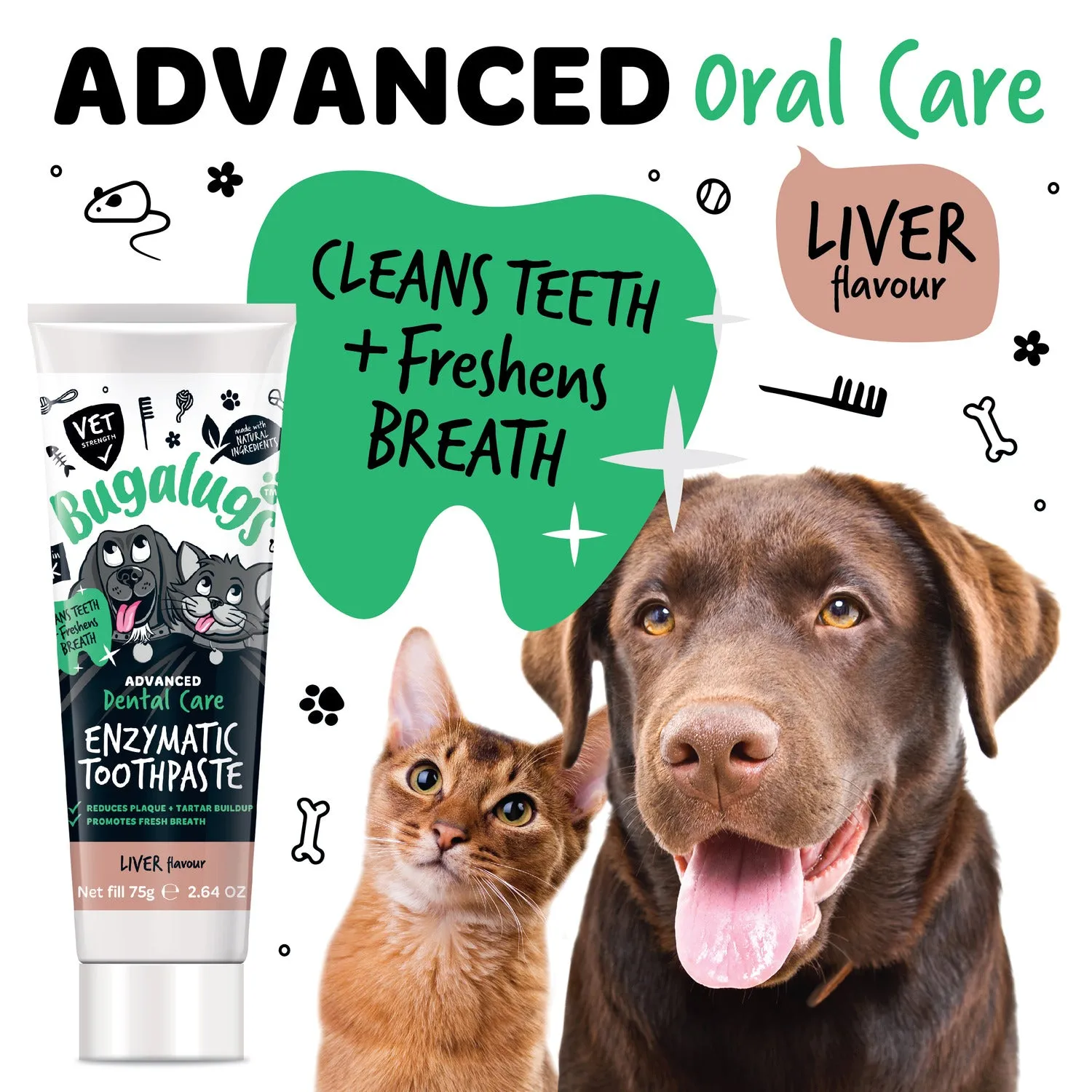 Advanced Dental Care Enzymatic Toothpaste (Liver Flavour) for Dogs & Cats
