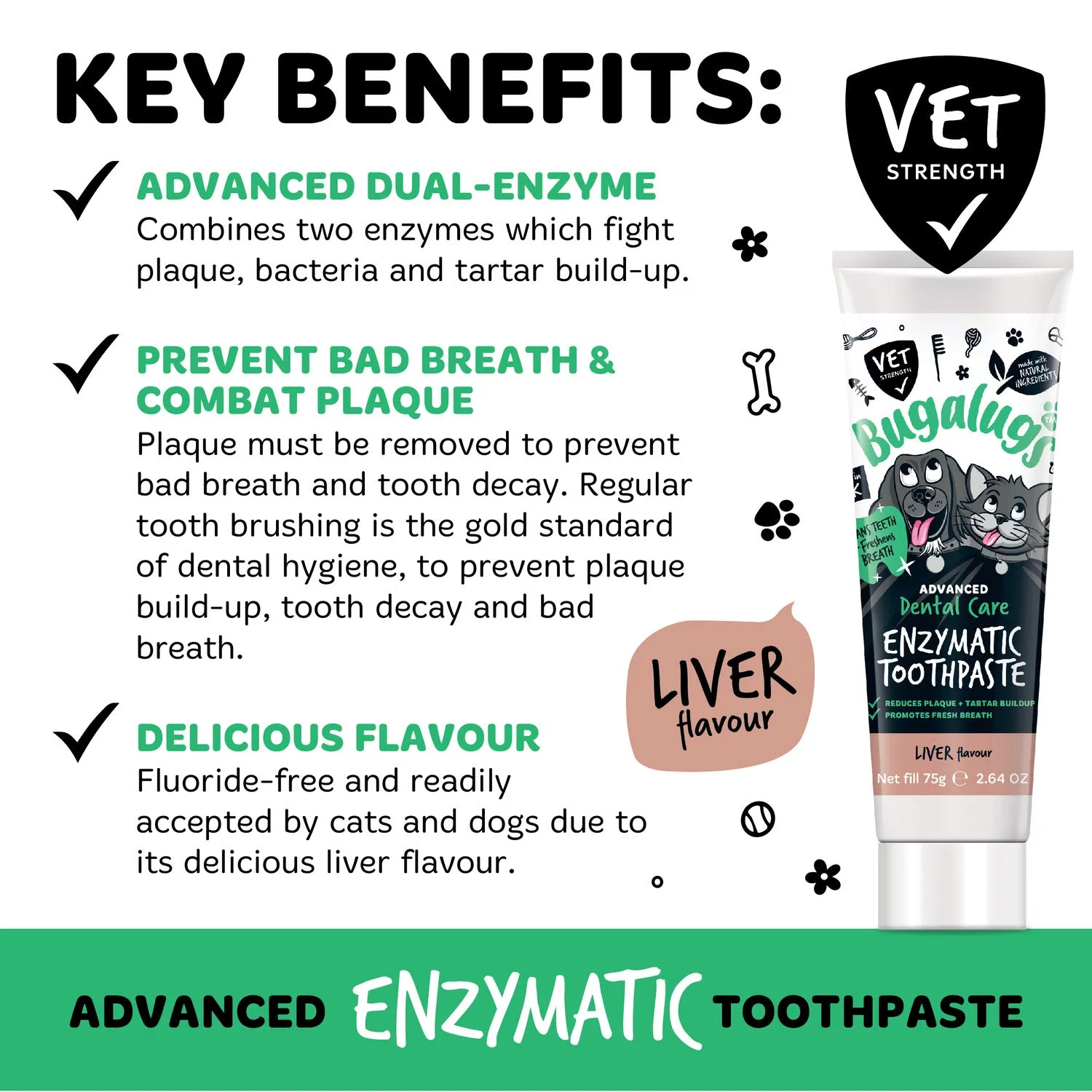 Advanced Dental Care Enzymatic Toothpaste (Liver Flavour) for Dogs & Cats