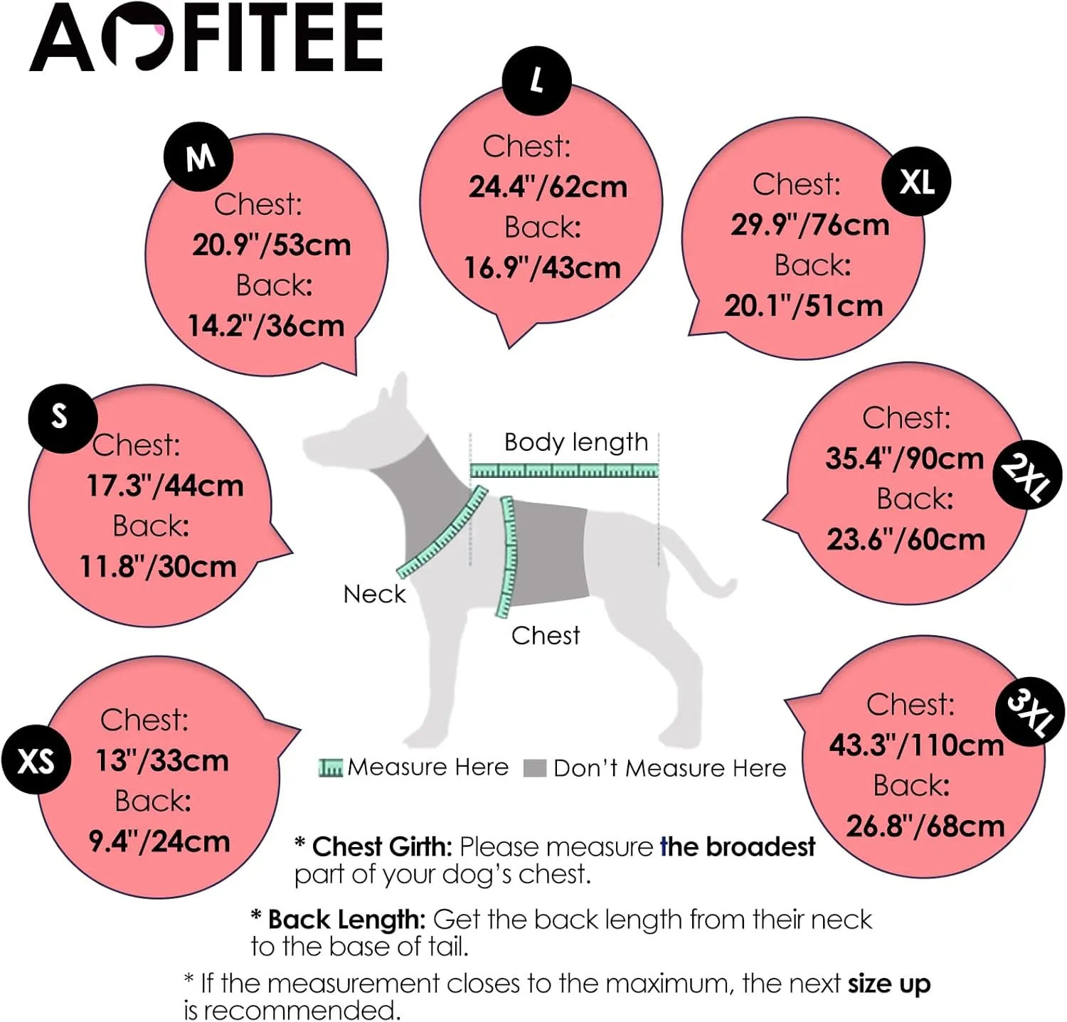 AOFITEE Dog Winter Coat, Warm Fleece Lining, Water Resistant, Reflective Turtleneck, Harness Built-in, Blue XS