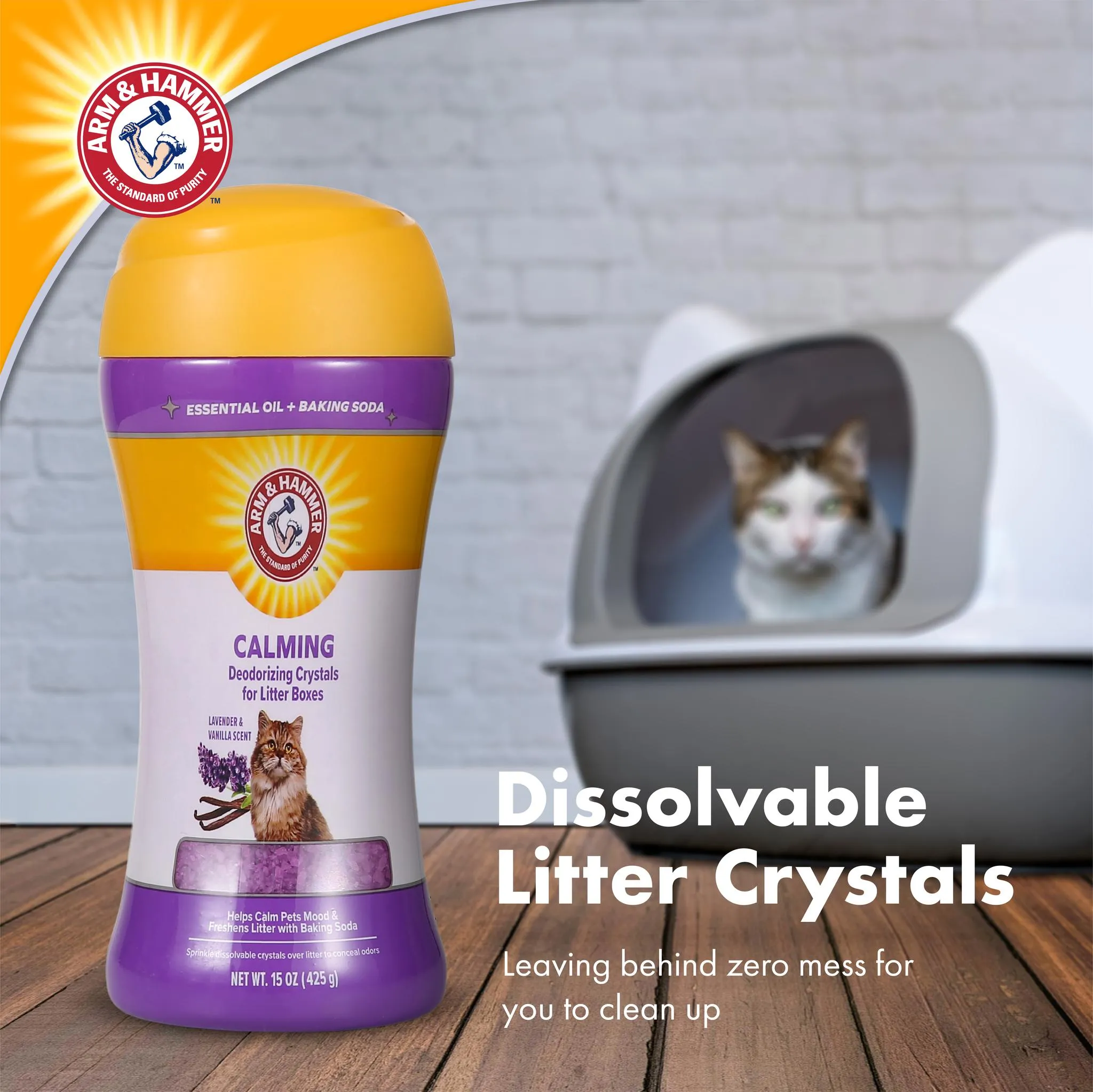 Arm and Hammer Litter Box Cat Crystals Calming 443ml