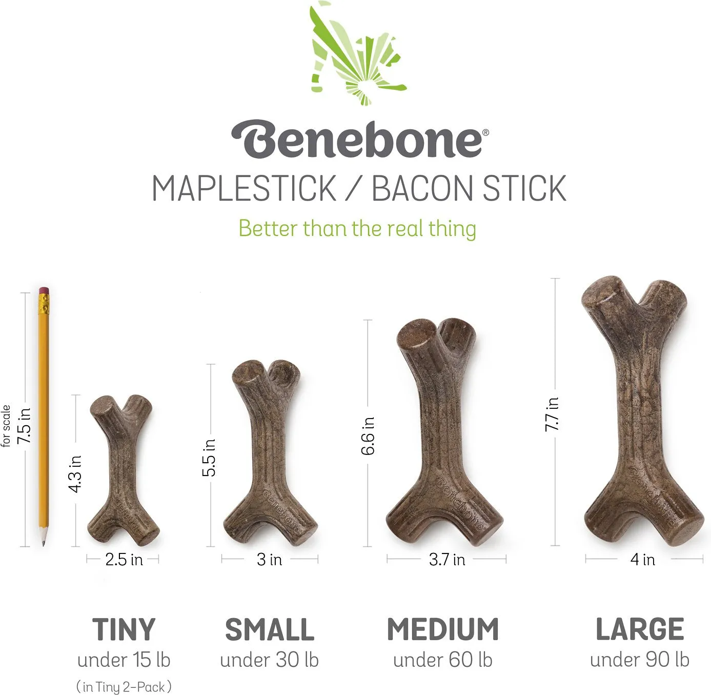 Benebone Flavored Stick Tough Dog Chew Toy