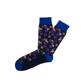 Black floral sock