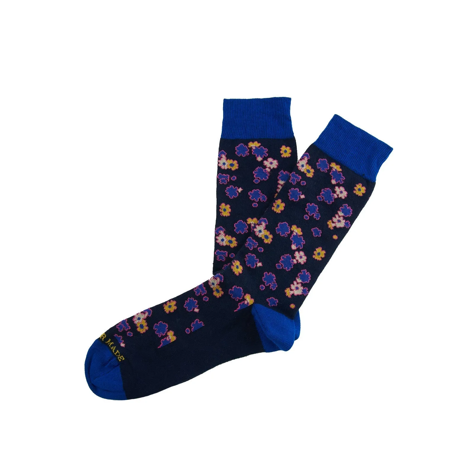 Black floral sock