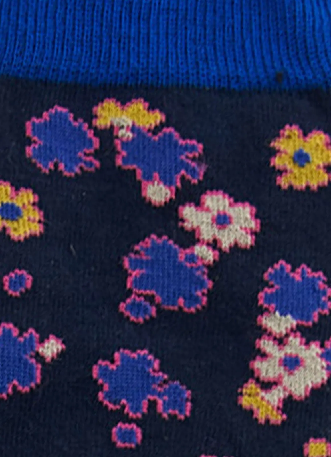 Black floral sock