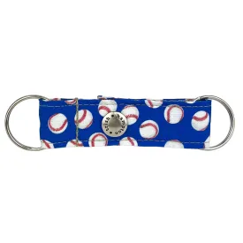 Blue/White Baseball Snappy Keychain -1019