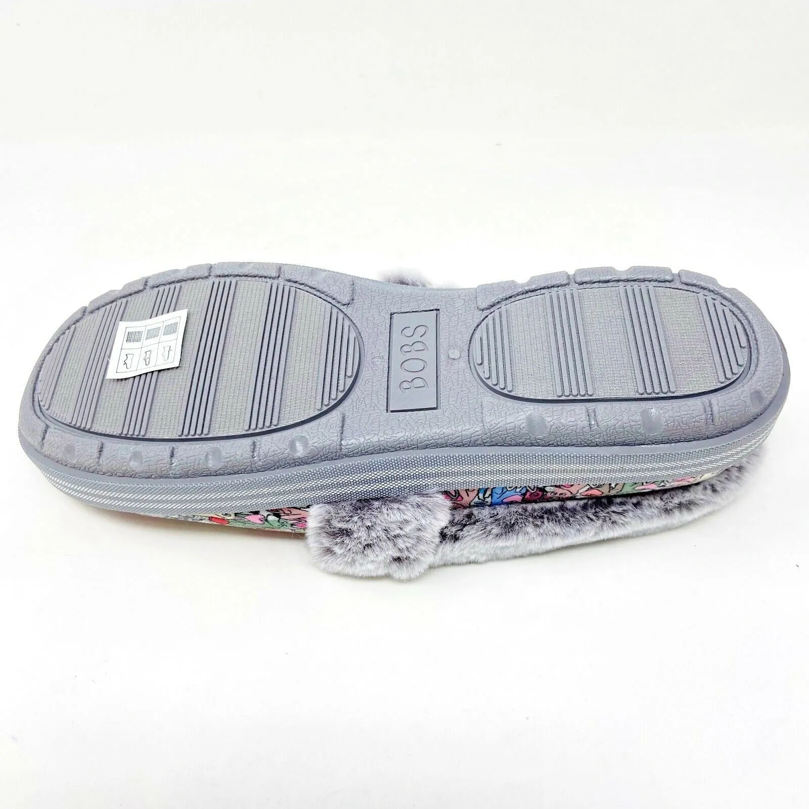 Bobs Skechers Too Cozy Paws Dog Forever Gray Womens Memory Foam Slippers