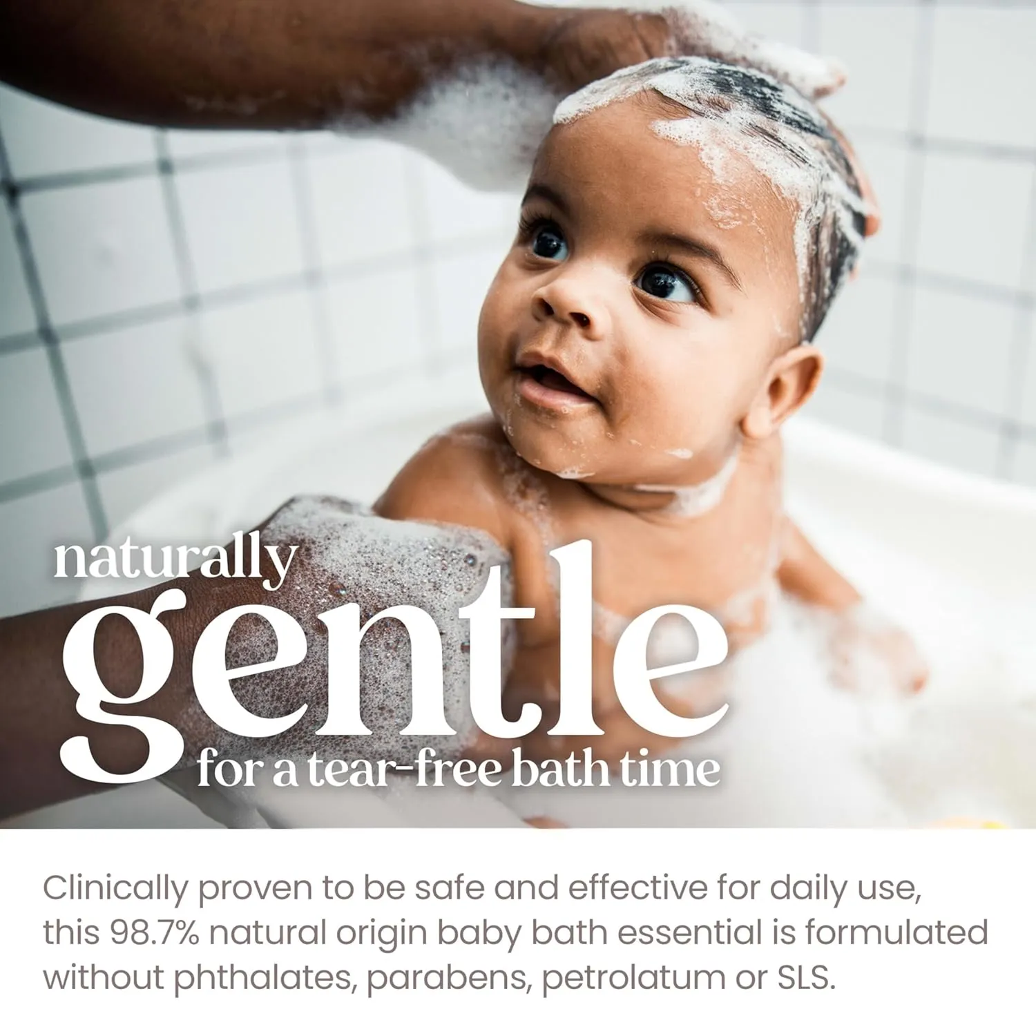 Burt's Bees Baby Sensitive Shampoo and Wash, Fragrance Free, Tear Free, Pediatrician Tested, 98.9% Natural Origin, 21 Fluid Ounces