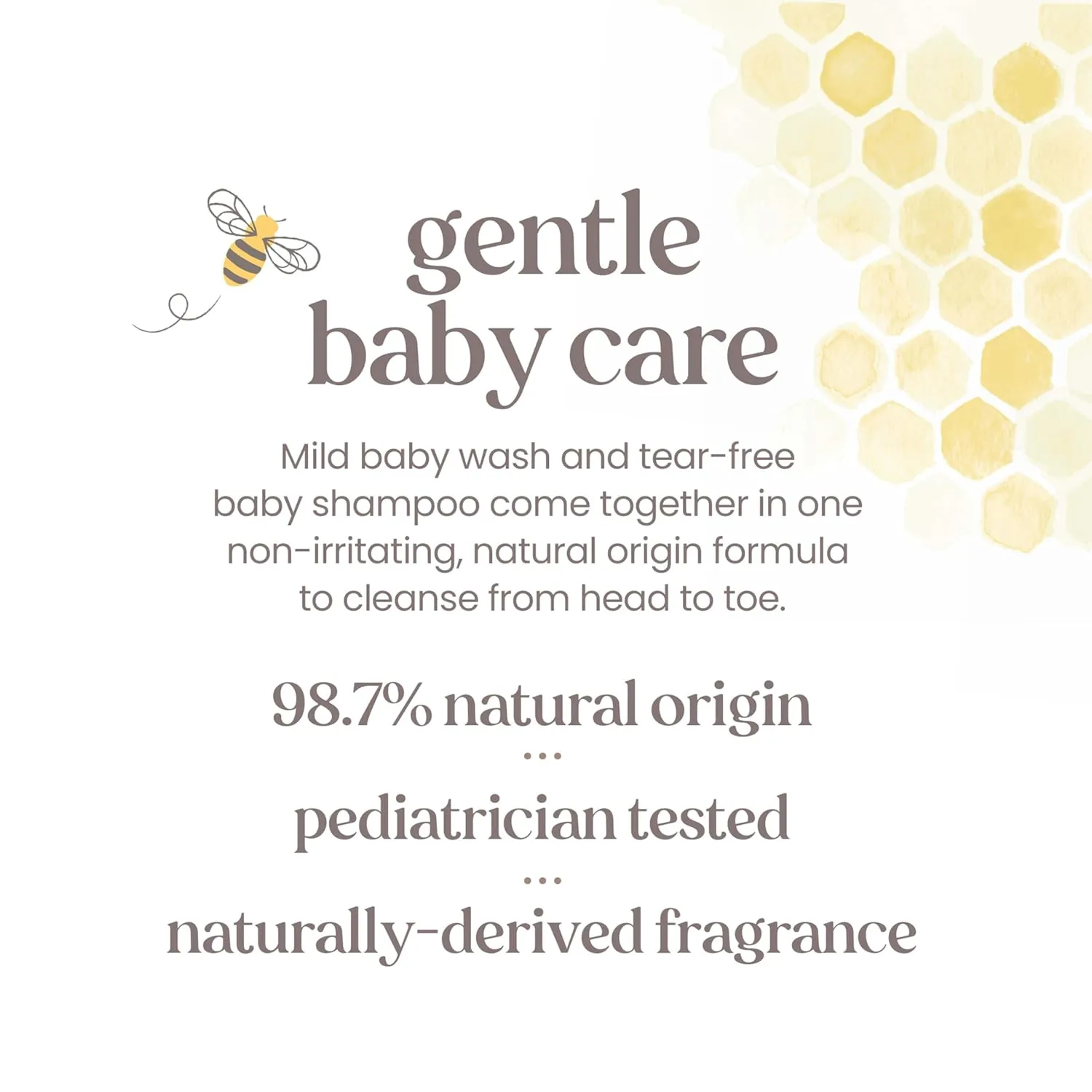 Burt's Bees Baby Sensitive Shampoo and Wash, Fragrance Free, Tear Free, Pediatrician Tested, 98.9% Natural Origin, 21 Fluid Ounces