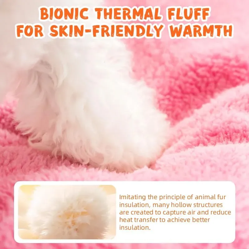 Calming Dog Cat Bed, Anti-Anxiety Donut Warming Cozy Soft Round Bed, Machine Washable, Fluffy Faux Fur Plush Cushion Bed for Small Medium Dogs and Cats 21.6"