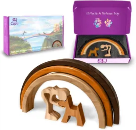 Capti Rainbow Bridge Dog Memorial Gifts, Cat Memorial Gifts - I'll Meet You at The Rainbow Bridge - Pet Loss Gifts, Bereavement, Sympathy Keepsake Dog Mom, Dog Dad for Loss of Pet (Dog and Mom)