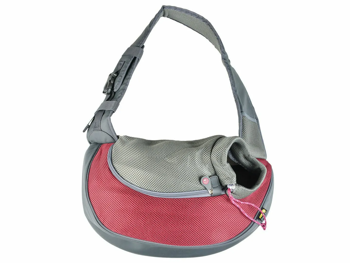 CARRYBAG SARAH CRAZY PAWS NYLON M - 34x19x47,5cm bordeaux