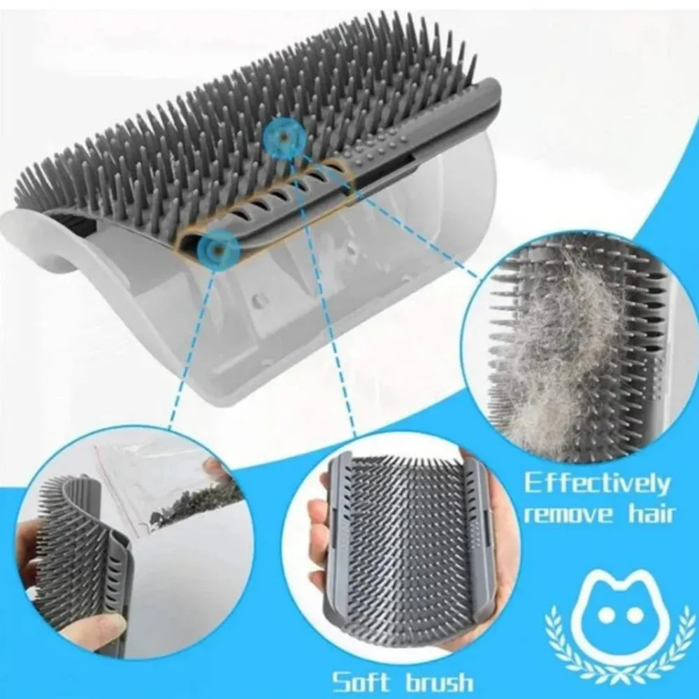cat self grooming comb wall mounting catface head rubs catskin brushes ✈️ free.shipping