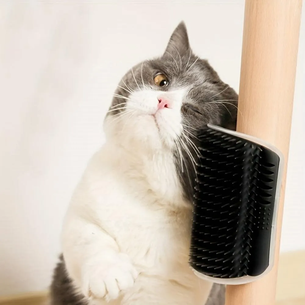 cat self grooming comb wall mounting catface head rubs catskin brushes ✈️ free.shipping