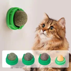 Catnip Toys Balls 4 Pcs, Cat Energy Ball, Cat Toys for Indoor Cats, Healthy Kitty Teeth Cleaning Dental Chew Toys