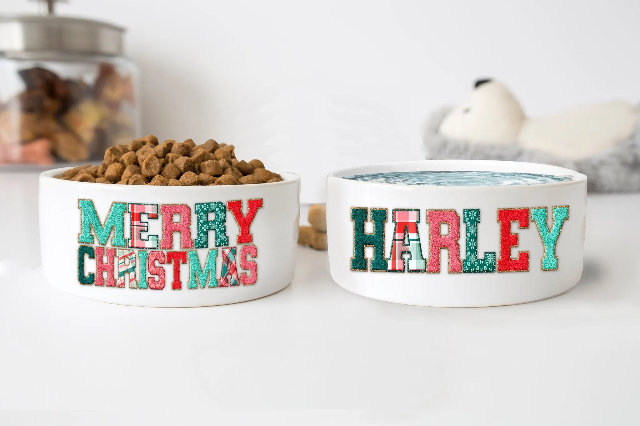 Christmas Holiday Pet Food Bowls