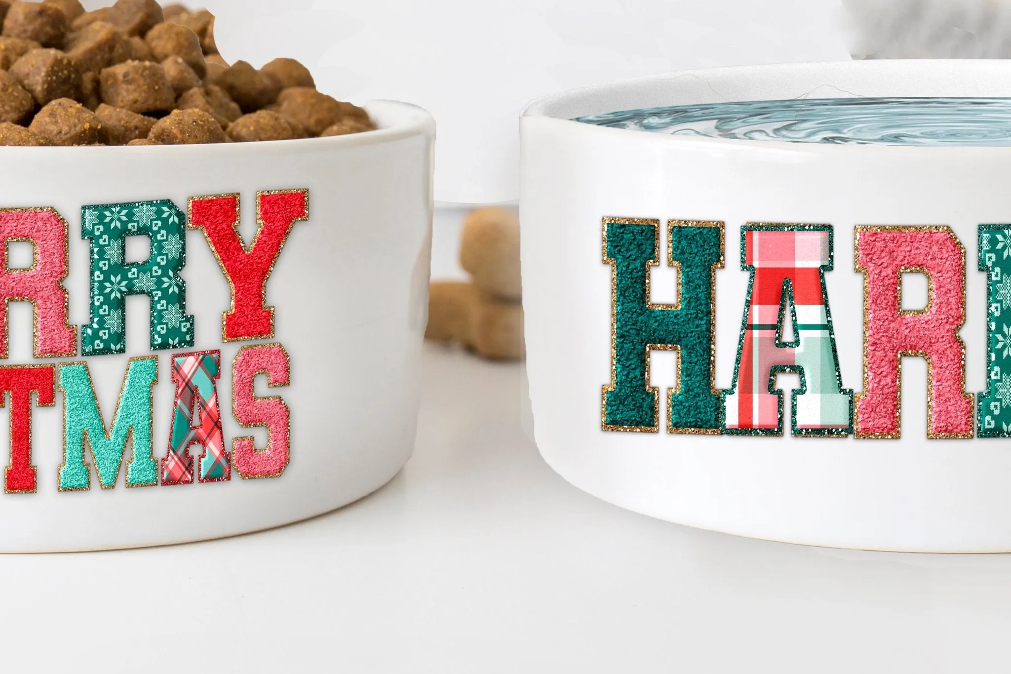 Christmas Holiday Pet Food Bowls