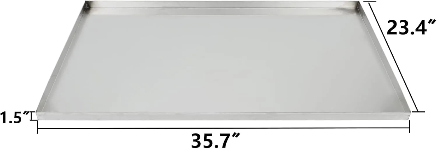 Confote Stainless Steel Replacement Tray for Dog Crate, 35.7"x23.4" Pet Cage Floor Pan Chew-Proof & Crack-Proof