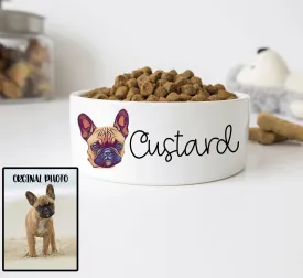 Custom Pet Bowl with Photo Food and Water Bowls for Dogs and Cats