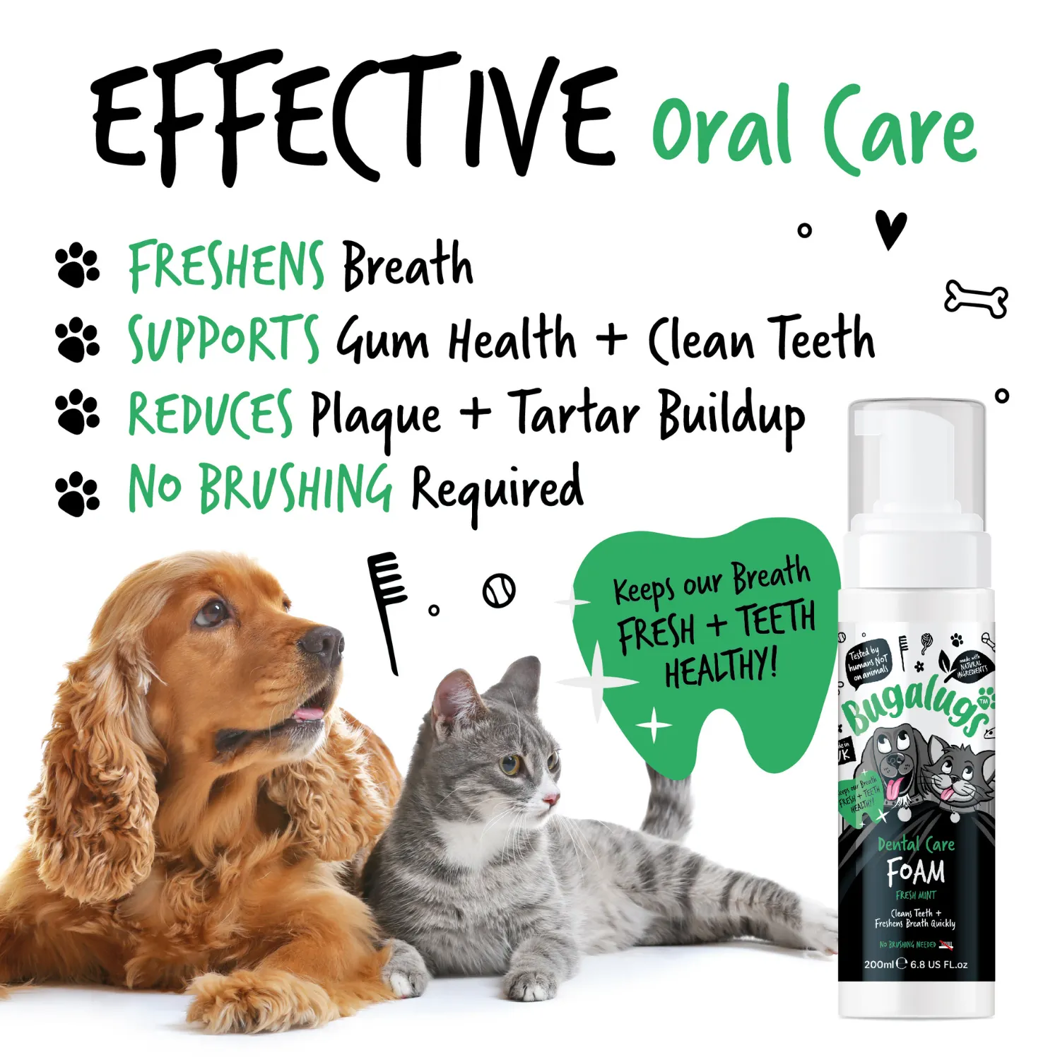 Dental Care Foam in Fresh Mint for Dogs & Cats