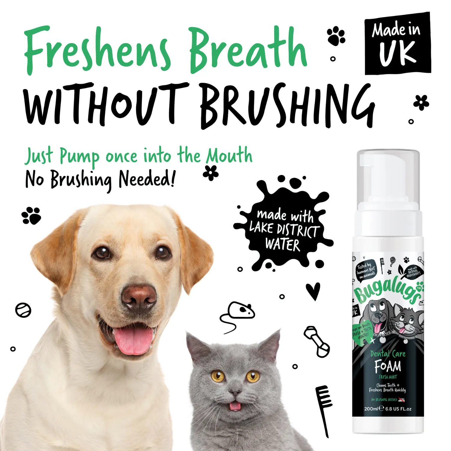 Dental Care Foam in Fresh Mint for Dogs & Cats