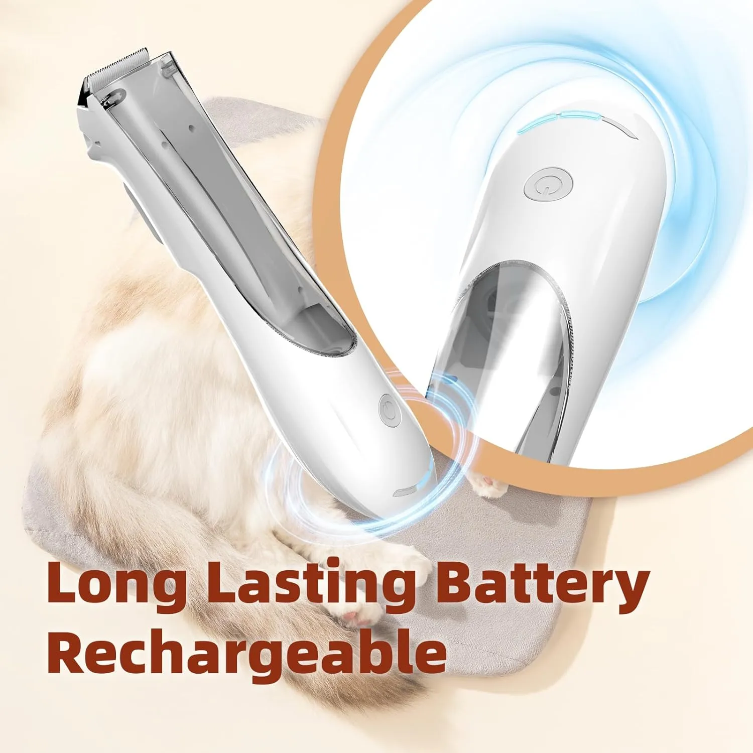 Dog Clippers for Grooming Dog Hair Trimmer Kit Vacuum Shaver 3-Speed Low Noise Rechargeable Cordless Pet Shaver Clippers Tools for Small & Large Dogs Cats