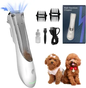 Dog Clippers for Grooming Dog Hair Trimmer Kit Vacuum Shaver 3-Speed Low Noise Rechargeable Cordless Pet Shaver Clippers Tools for Small & Large Dogs Cats