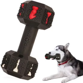 Dog Toys for Aggressive Chewers, Indestructible Dog Training Toys for Large and Small Dogs (Dumbbell Dog Toys, 6.2" MediumBlack)