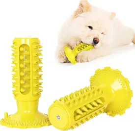 Dog Toys for Aggressive Chewers, Puppy Teething Toys, Indestructible Dog Toy, Dental Chews for Dogs, Squeaky Dog Toys, Tough Dog Toys for Medium Dogs (Yellow)