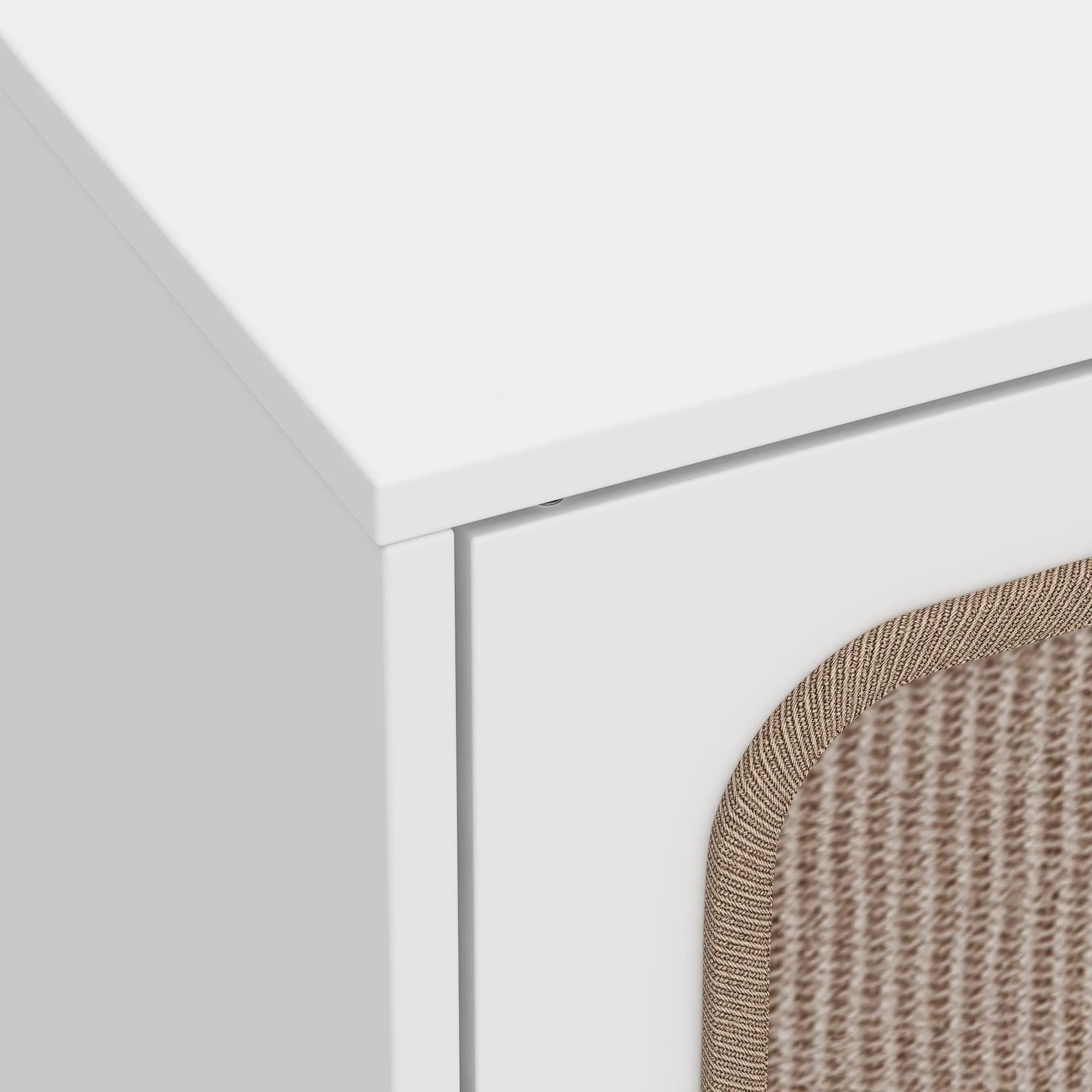 Double Cat Litter Box Enclosure with Sisal Doors and Storage