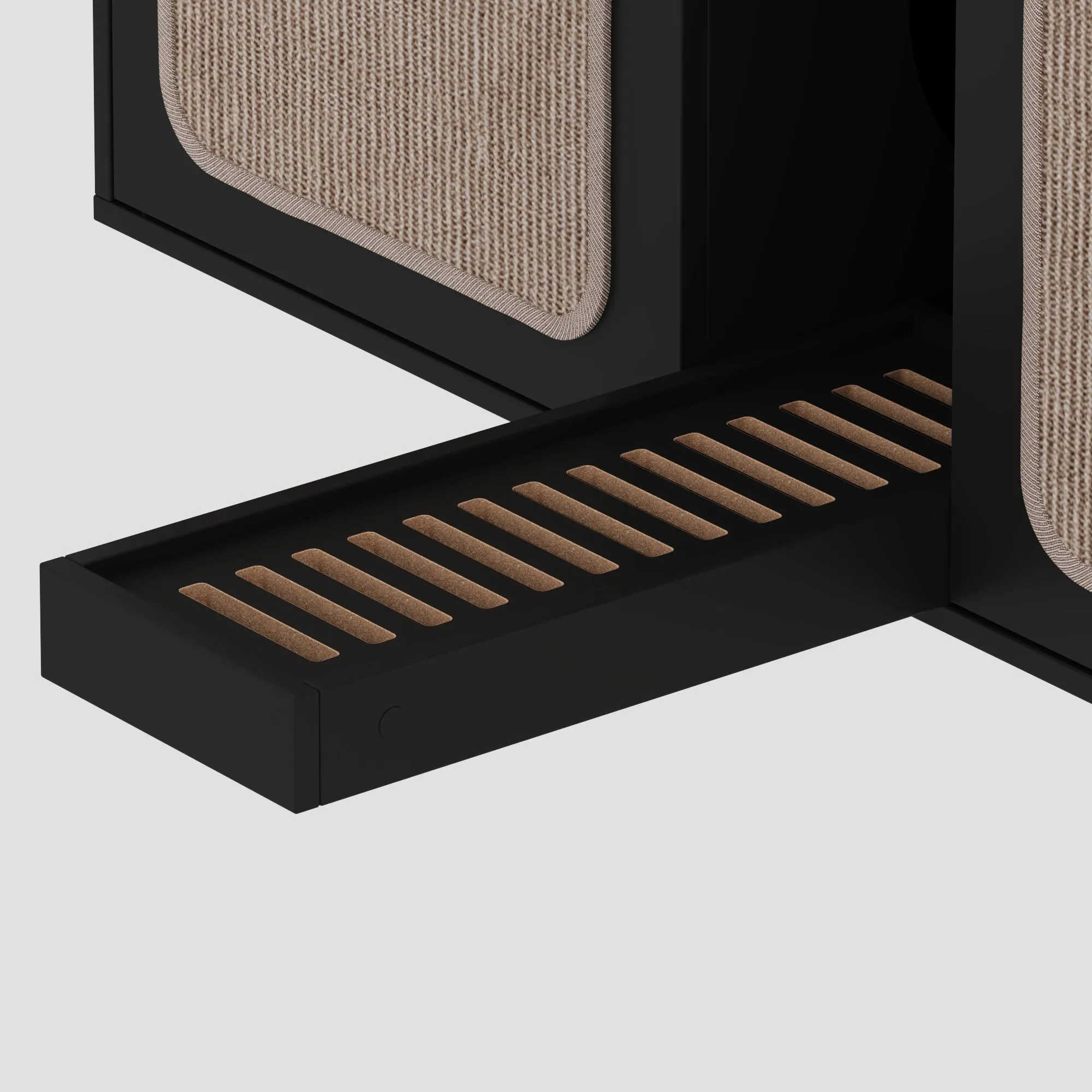 Double Cat Litter Box Enclosure with Sisal Doors and Storage