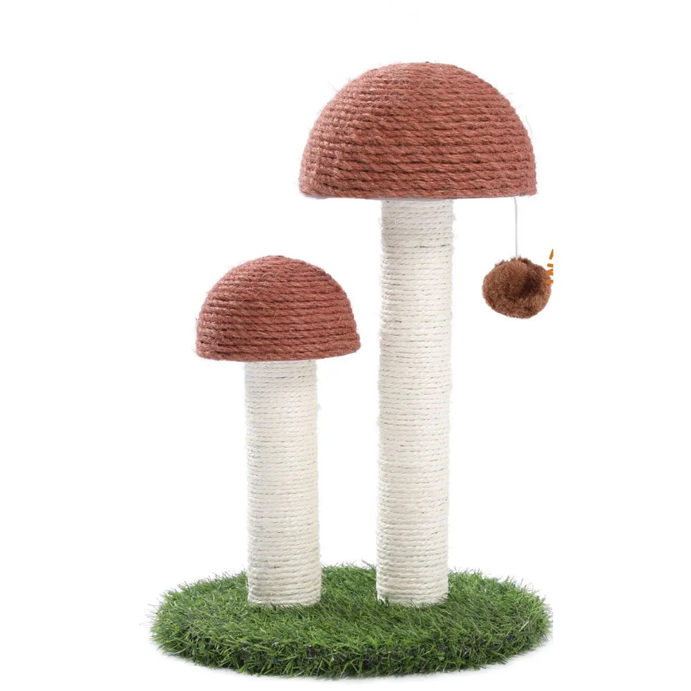 Double Mushroom Cat Scratching Post