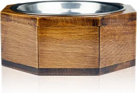 Elevated Wooden Pet Feeder | Stainless Steel Food & Water Bowl Stand for Small & Medium Dogs and Cats | Slow Feeder Dog Bowl | Raised Cat Bowl | Water-Resistant, Non-Slip & Stylish Design