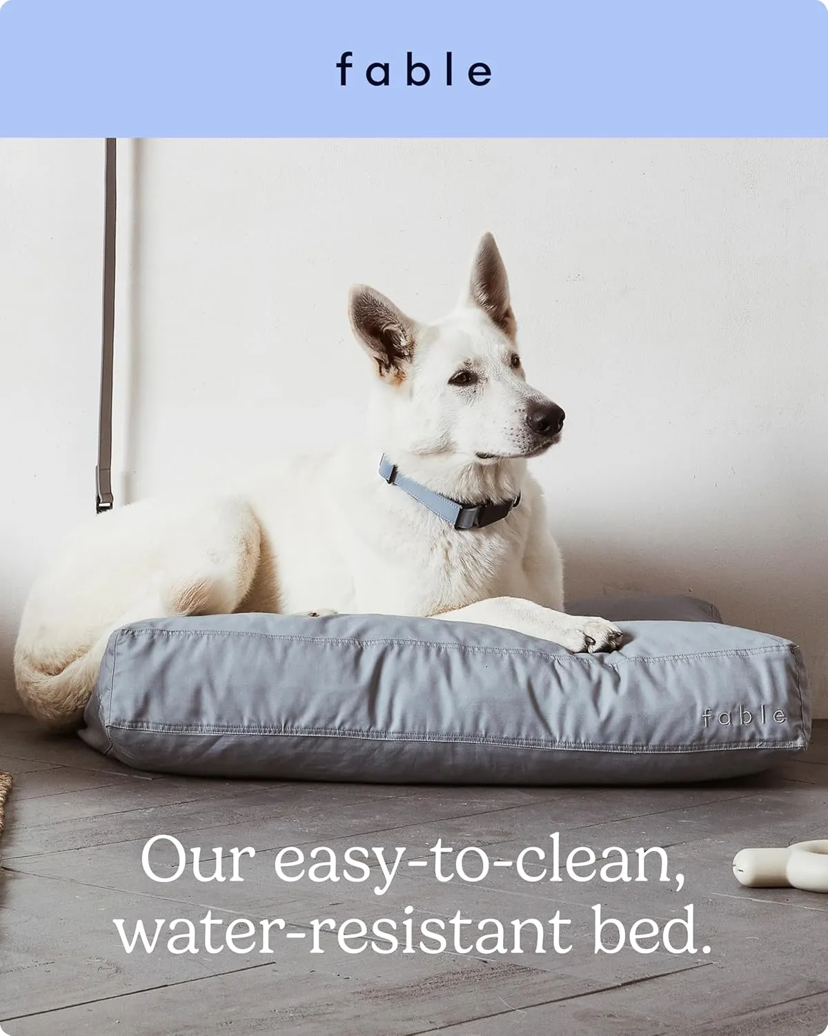 FABLE Dog Bed - Extra Soft Dog Bed  Minimalist Design  Water Resistant, Easy to Clean Exterior - Machine Washable  Memory Foam Interior  Rose Dust XS/S