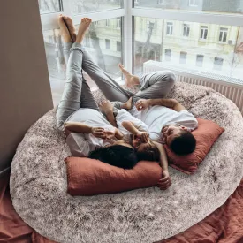Fluffy Calming Portable Napping Mattress Sofa Bed - 1.8M Brown