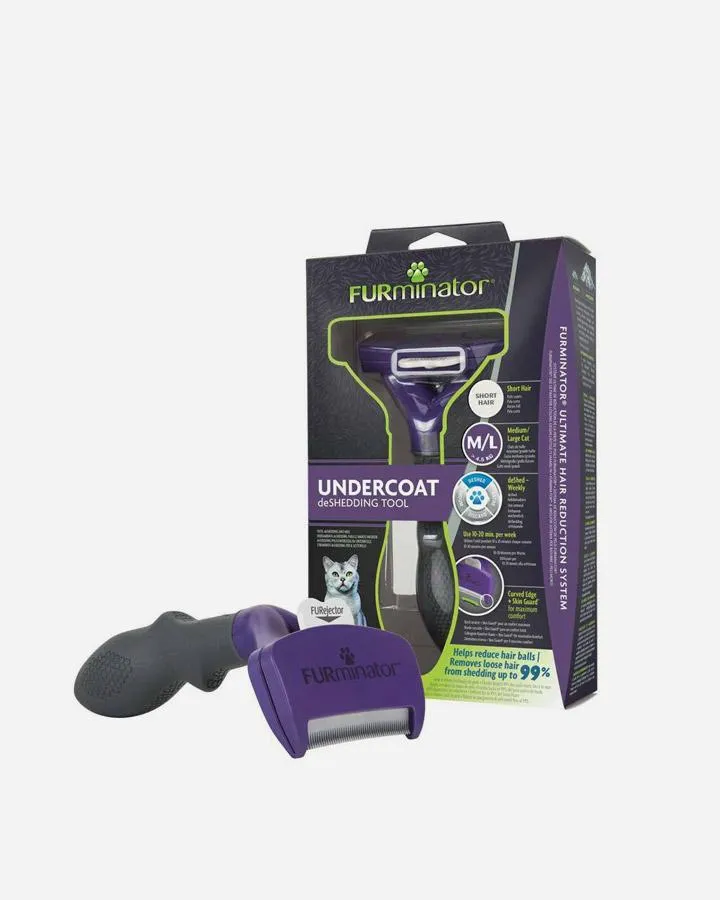 FURminator Deshedding Tool for Cats - long and short hair