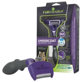 Furminator Medium/Large cat Undercoat deshedding tool, Long Hair