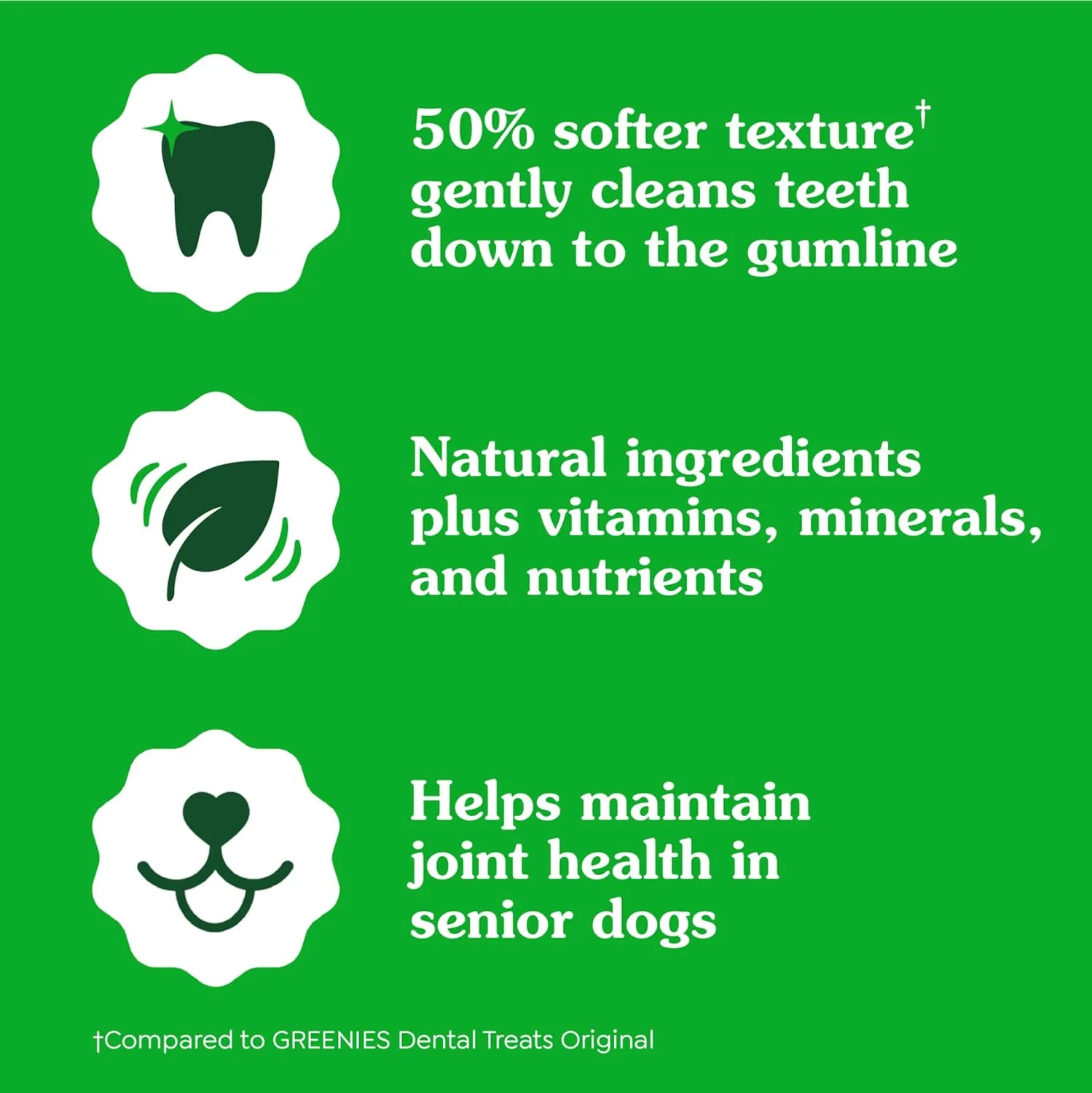 Greenies Aging Care Petite Natural Dental Care Dog Treats, 27 oz. Pack (45 Treats)