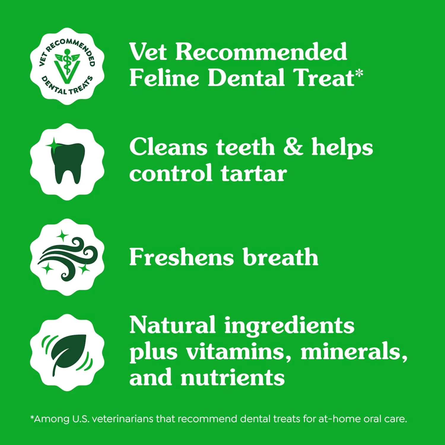 Greenies Feline Adult Natural Dental Care Cat Treats, Tempting Tuna Flavor, 4.6 oz. Pouch