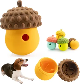 Interactive Dog Toys Detachable, Slow Feeder for Distraction Treat Dispensing Dog Toys for Fun and Enrichment, Small Medium Dogs (Brown Yellow)