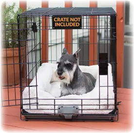 K&H Pet Products Ultra Plush Deluxe Bolster Dog Crate Pad; Dog Bed for Medium Crates, Kennels, and Cages; Soft Indoor Portable Machine Washable Pet Mat - Fleece Medium