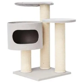 Kattens Q22 Cat Tree Nat/Grey 83cm