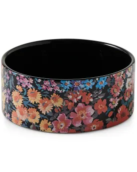 Kip & Co Forever Floral Black Dog Bowl