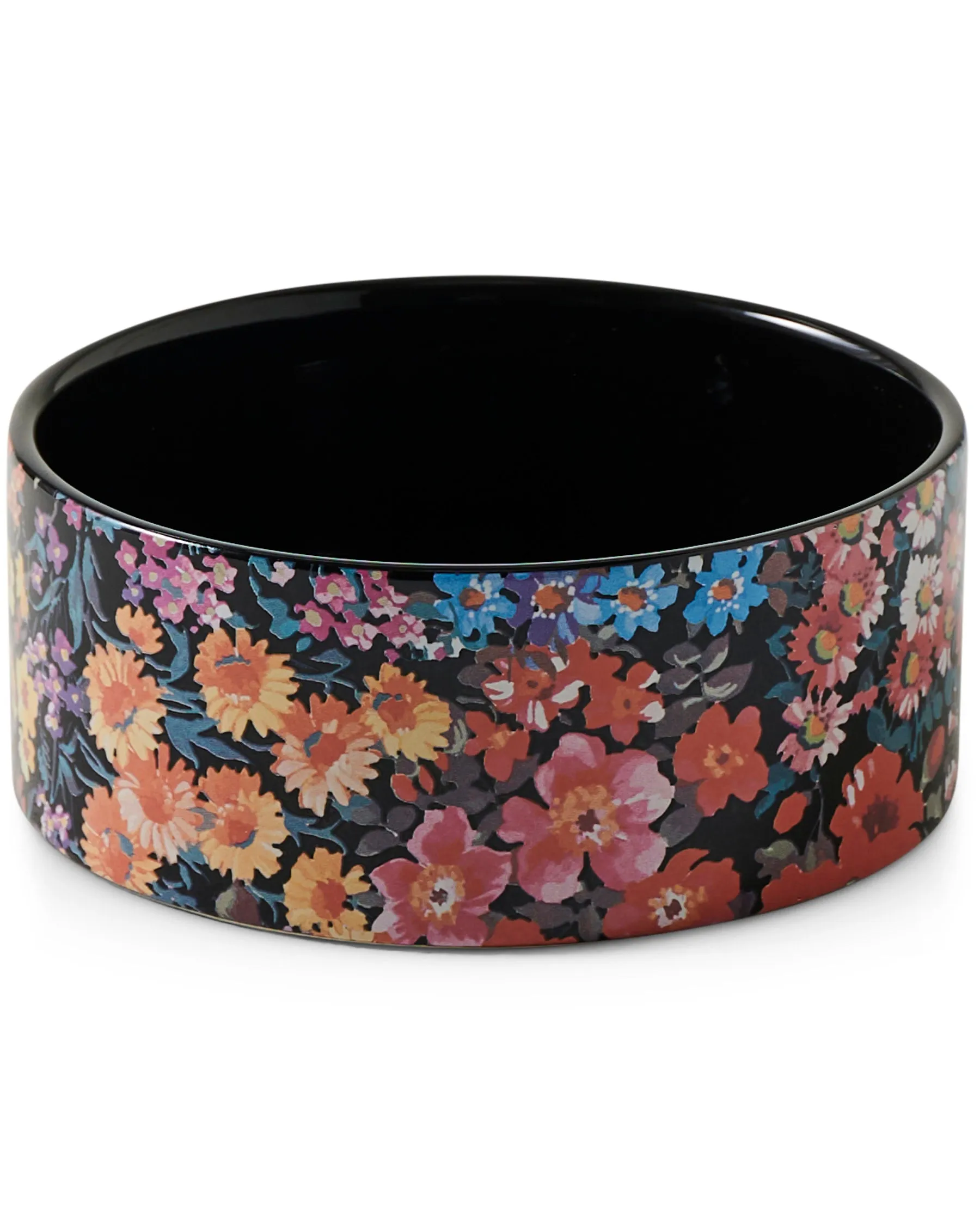 Kip & Co Forever Floral Black Dog Bowl