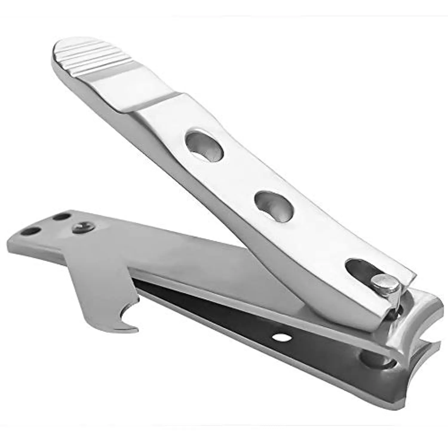 Kohm WHS-440L Heavy Duty, Curved Blade, Wide Jaw Toenail Clippers for Thick Nails, Large Nail Clippers for Men, Seniors, Women, Nail Clipper with File