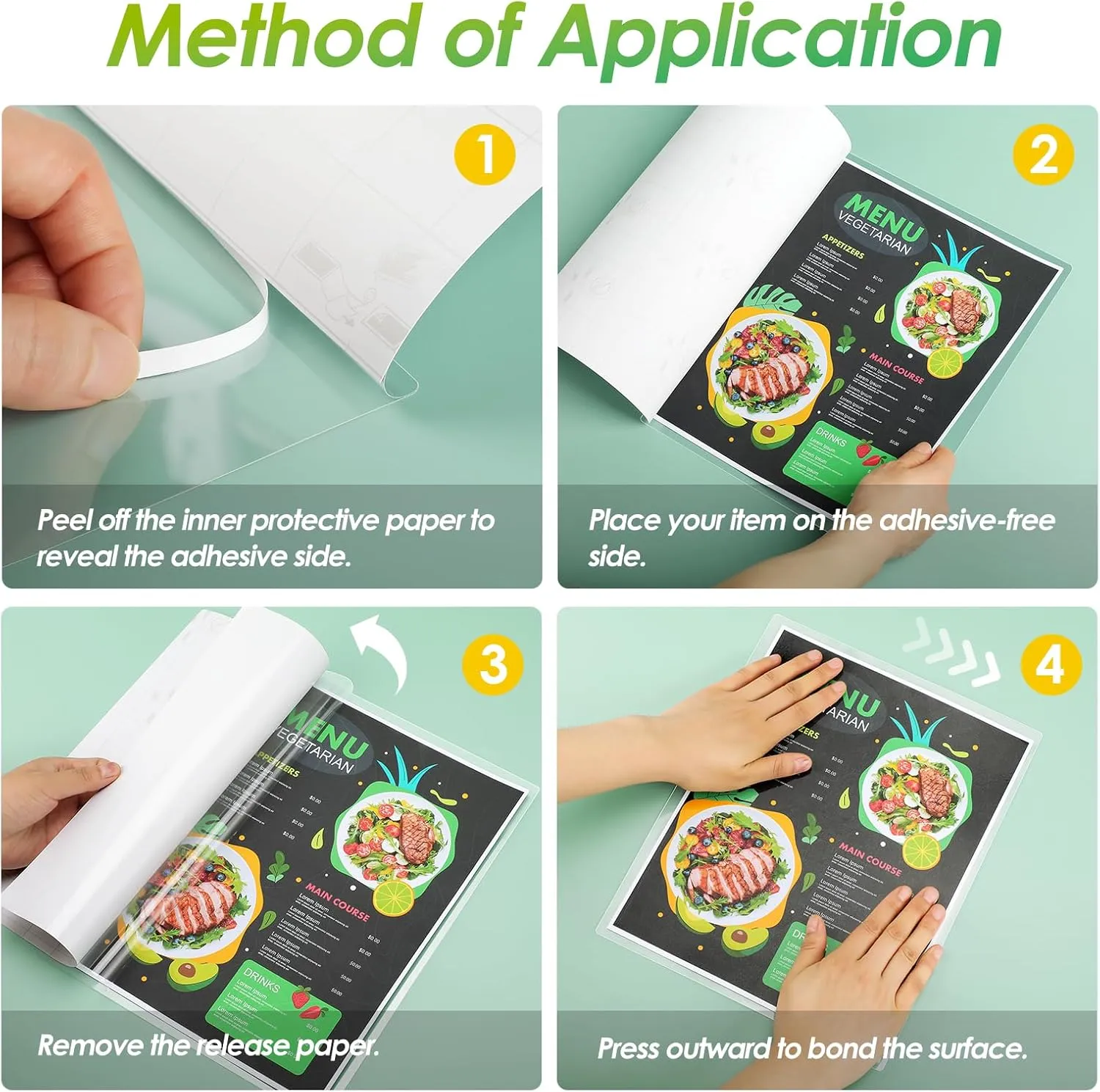 KTRIO Self Adhesive Laminating Pouches for Photos, Waterproof, 10 Mil Thick, No Laminating Machine Needed